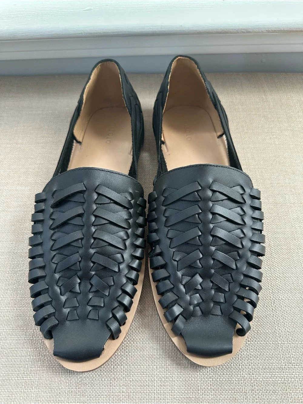 Nisolo Leather Sandal Huarache Men's BLACK New MSRP $150